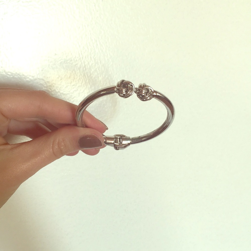 Aqua Knot Hinge Bracelet